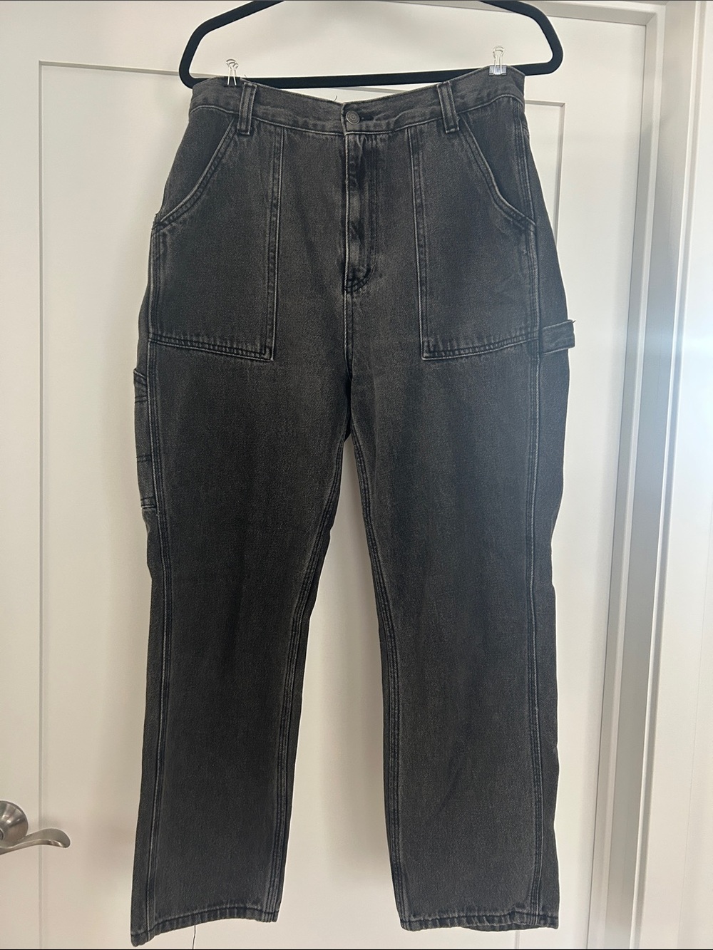 Simple Society Faded Black Carpenter Painter Pants 13/31